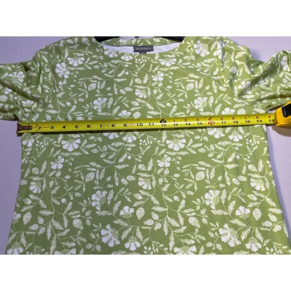 Style & Co. Plus Size OX Essential Elbow Sleeve Tee In Gram Green - Picture 5 of 9